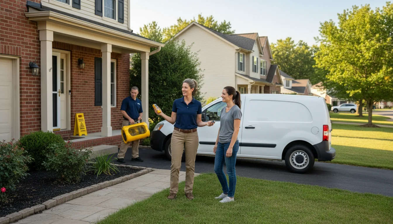 Residential water damage restoration in East Dubuque, IL